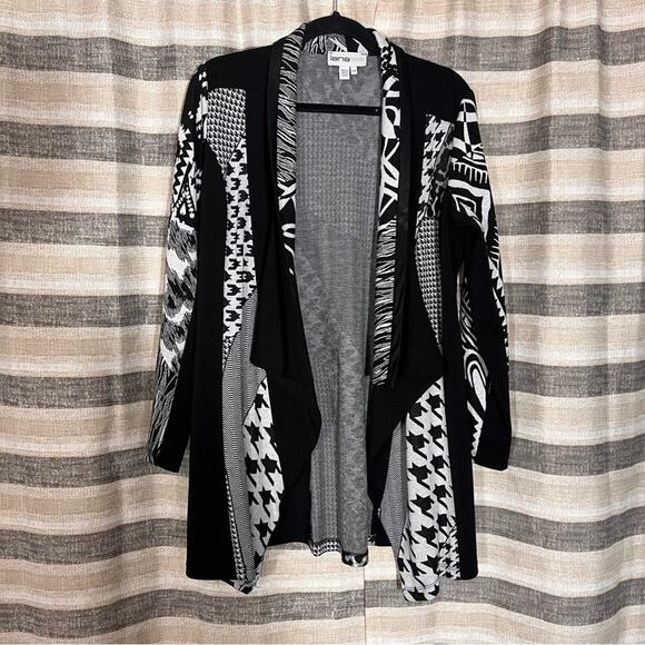 Lana Lee Black And Gray Cardigan Size Small - Picture 1 of 8